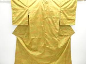 雨縞模様織り出し暈し手織り紬着物